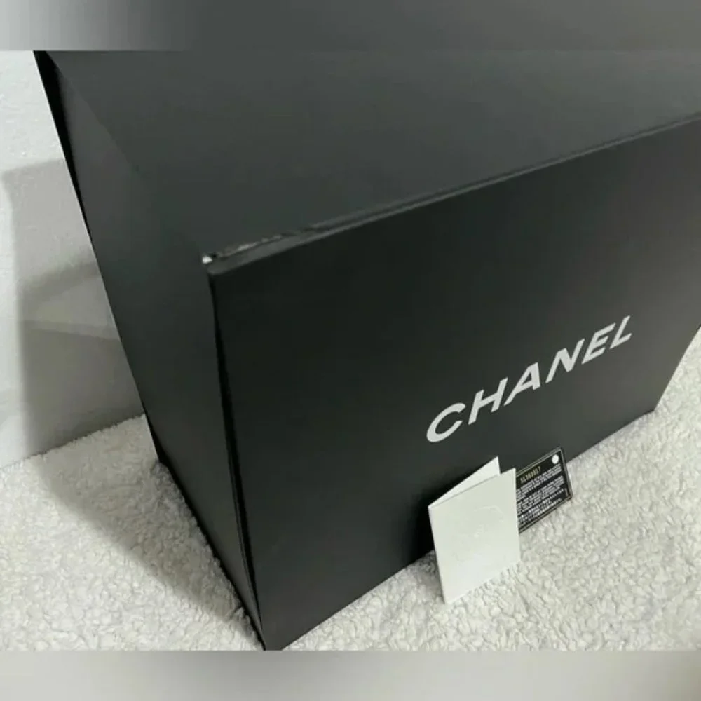 Chanel Large Deauville in Black/Gray with Gold Hardware